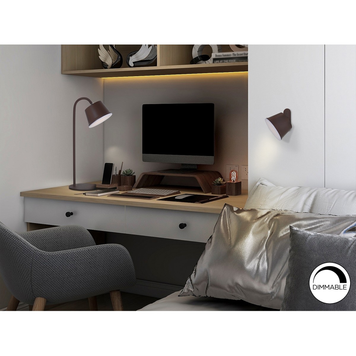 Cuco Настольная лампа LED с отделкой Corten