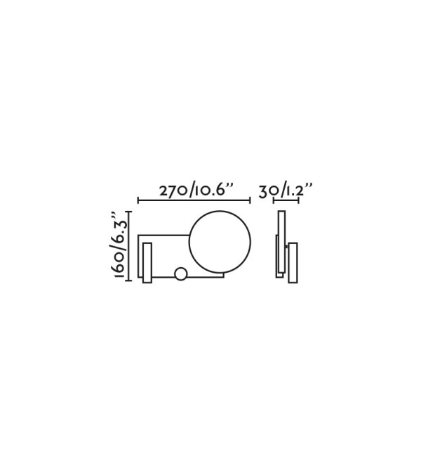 KLEE Бра с ридером справа LED10W черное 3W 2700K DIM