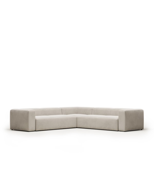 Диван угловой 6 местный Blok 320 x 320 cm бежевый