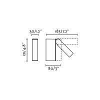 CRONOS Бра с ридером белое LED 4W 2700K