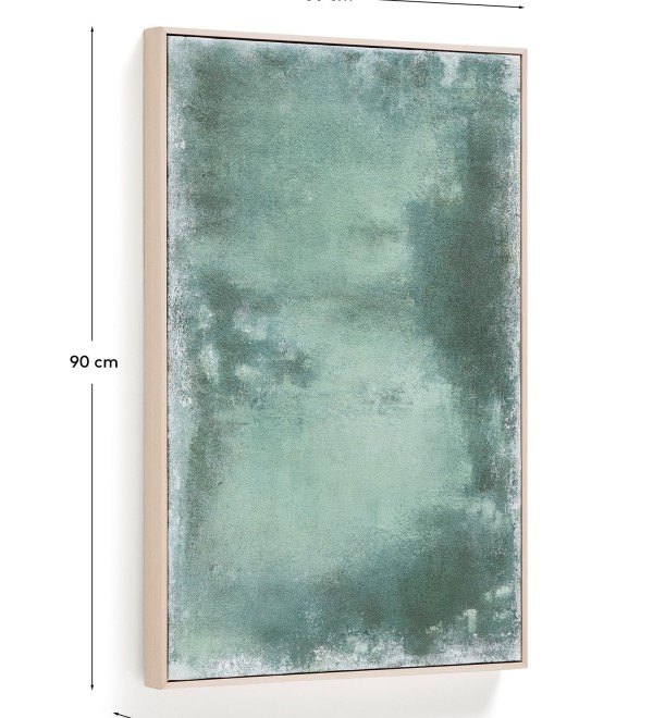 Абстрактная картина Selnar зеленая 60 x 90 см
