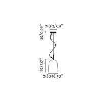 Подвесной светильник STUDIO M синий 1xE27