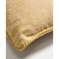 Чехол для подушки Filor из желтого хлопка с плетением, 50 x 50 см