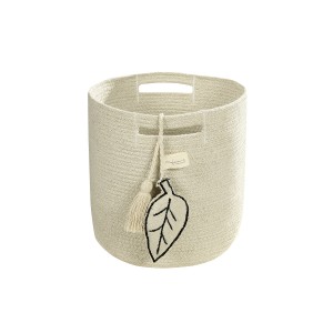 Корзина с листом бежевая 30*30*30