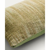 Чехол для подушки Liroda из джута с зеленым узором икат, 40 x 60 см