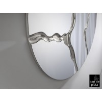 Круглое зеркало Surcos D100 серебристое