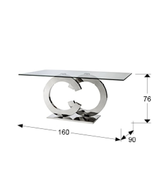 Обеденный стол Casandra стальной 160 см