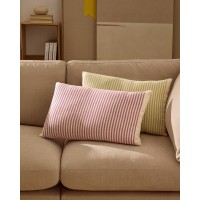 Чехол для подушки Lioris из хлопка в розовую полоску 60 x 40 см