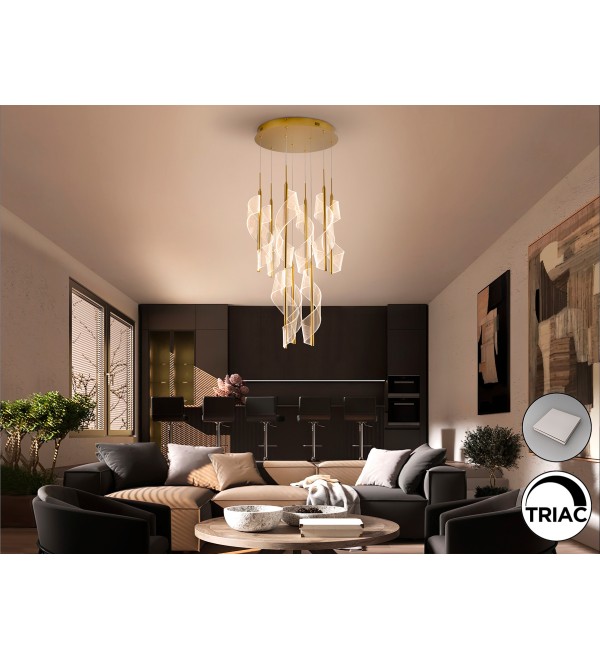Люстра Velas 9L золотая DIM