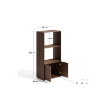 Стеллаж Visala с 1 открытой полкой из шпона ореха, 60 x 106 см