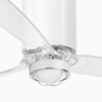 Потолочный вентилятор Mini Tube Fan LED белый/прозрачный 128 см