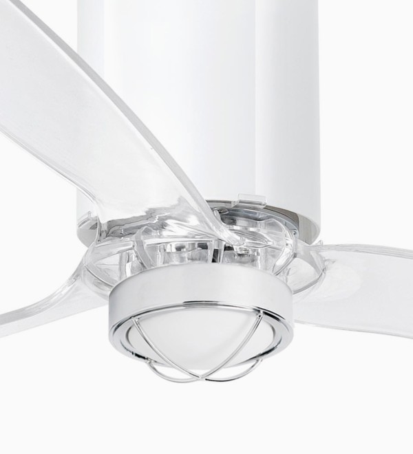 Потолочный вентилятор Mini Tube Fan LED белый/прозрачный 128 см
