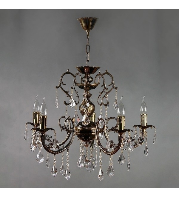 Люстра MANTRA  Alicante Ambiente 5L 8888/5 PB Leaf Crystal