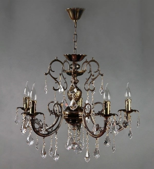 Люстра MANTRA  Alicante Ambiente 5L 8888/5 PB Leaf Crystal