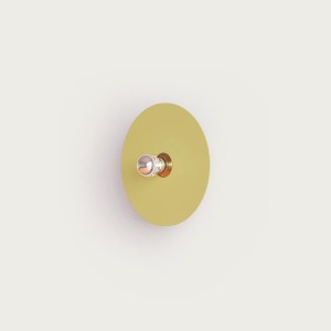 Настенный светильник Flat A1135 черный металл с тканевым диском 1135/30 см