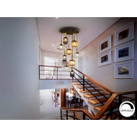 Norma Люстра 9L черный-латунный H500