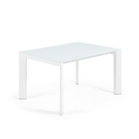 ATTA Стол 140 (200) x90 белый, стекло