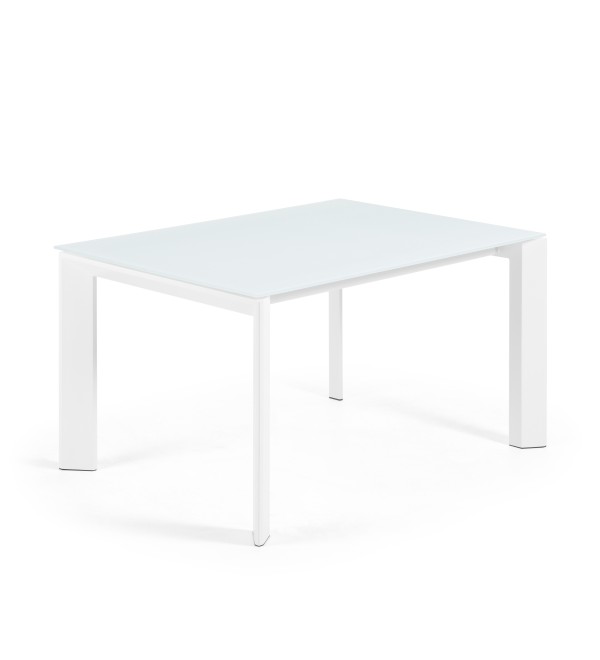 ATTA Стол 140 (200) x90 белый, стекло