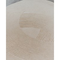 Белый шерстяной ковер Domm 160 x 230 см