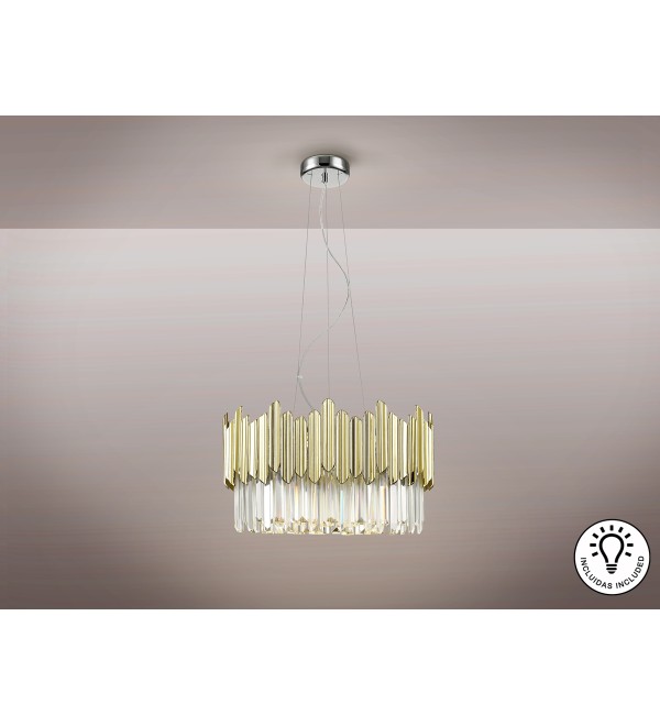 Люстра Tiara 6L хром-золотой