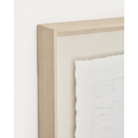 Tuk Картина из папье-маше белая 90 x 70 см