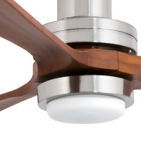 Потолочный вентилятор LANTAU L DC Ш1320 матовый никель/орех 3 P LED 15W TUYA