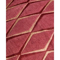 Чехол для подушки Branel из микровельвета бордовый с вышивкой, 45 x 45 см