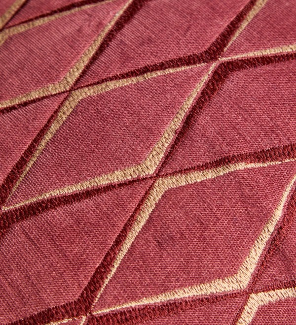 Чехол для подушки Branel из микровельвета бордовый с вышивкой, 45 x 45 см
