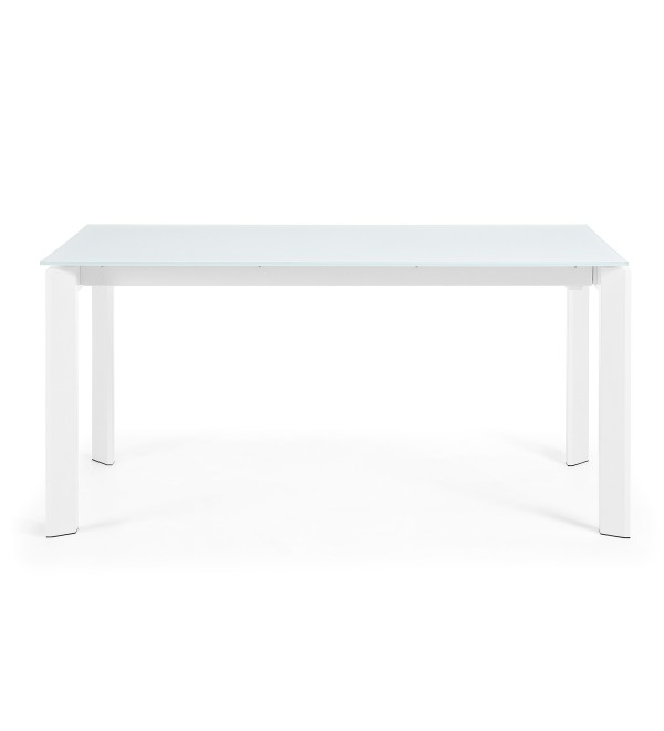 ATTA Стол 160 (220) x90 белое стекло