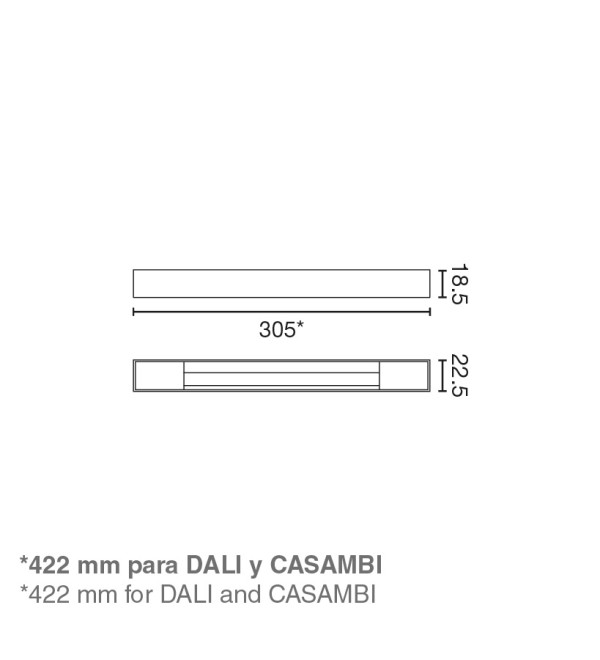 Настенный светильник NESO SLIM черный 3000K CASAMBI