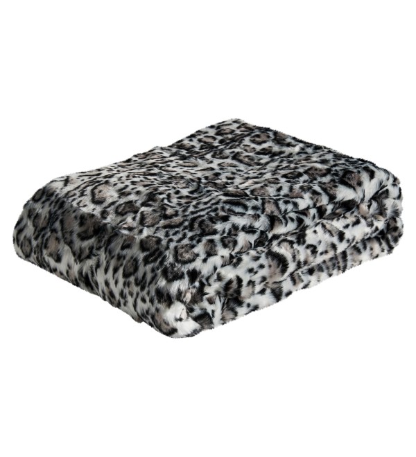 Плед LEOPARDO цвет белый/черный