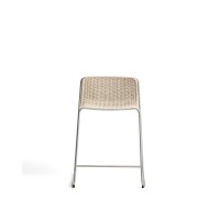 Уличный полубарный стул Tavari из бежевой веревки и стали