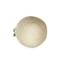 Корзина с листом бежевая 30*30*30