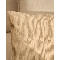 Чехол для подушки Belae из хлопка цвета экрю с вышивкой из джута, 40 x 60 см