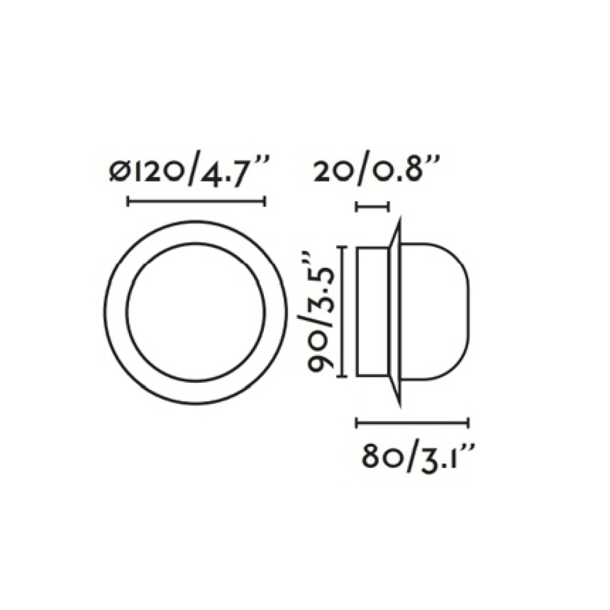 Настенный/потолочный светильник May белый LED 4W 2700K