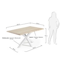 Обеденный cтол Arya 160x90 белый отбеленный дуб
