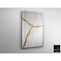 Прямоугольное зеркало Surcos золотое 80X120
