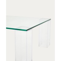 Журнальный столик Adularia из стекла прозрачного цвета 140 x 60