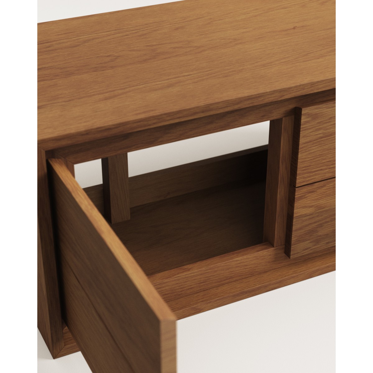 Kenta Мебель для ванной из массива тика с ореховой отделкой, 90 x 45 см
