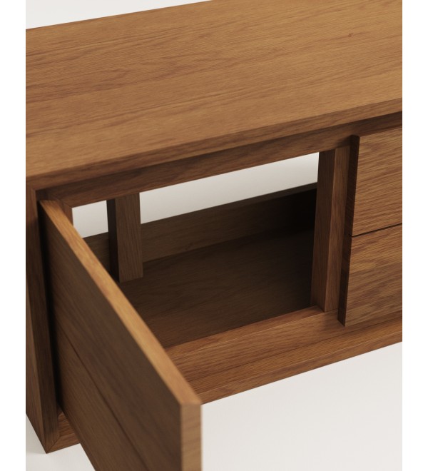 Kenta Мебель для ванной из массива тика с ореховой отделкой, 90 x 45 см