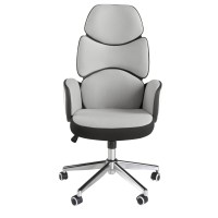 Поворотное офисное кресло 4142/MLM611467 из светло-серой ткани