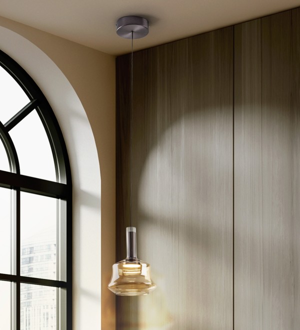 Подвесной светильник Scarlet 1L янтарный
