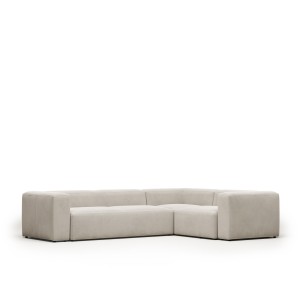 Угловой 4-х местный диван Blok 320 x 230 cm бежевый