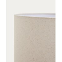 Настольная лампа Mavran из коричневой керамики с хлопковым абажуром