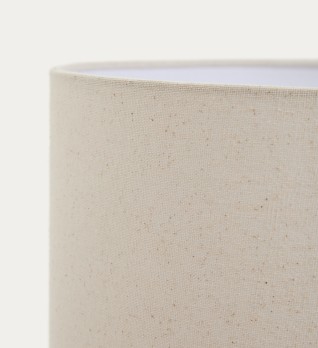 Настольная лампа Mavran из коричневой керамики с хлопковым абажуром