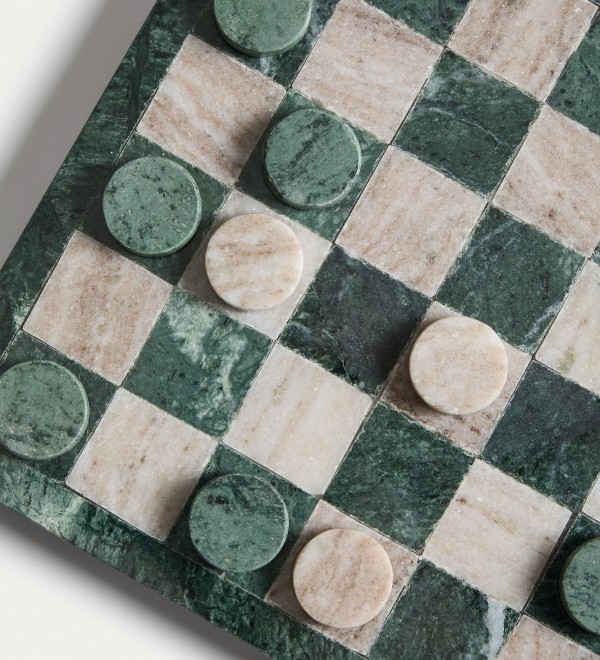Декоративный набор из зеленого и бежевого мрамора Garel, 30 x 30 см
