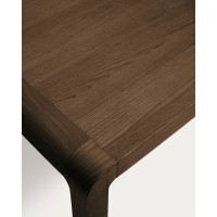 Раздвижной стол Erisia из массива дуба с отделкой под темный орех, 180 (230) x 90 см