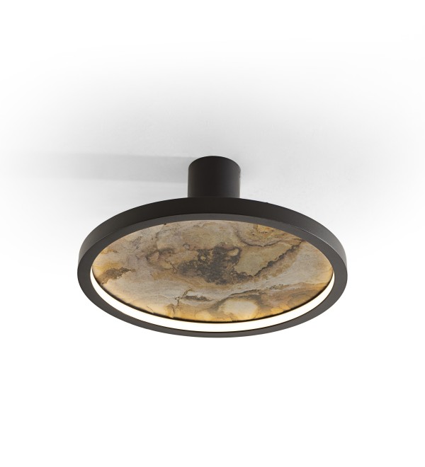 Настенный/потолочный светильник Stone CCT- черный LED D30