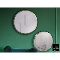 Зеркало круглое Aries 44Ø серебряное