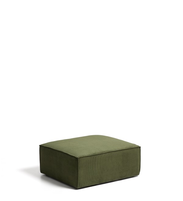 Пуф Blok из зеленого вельвета, 90x104 см